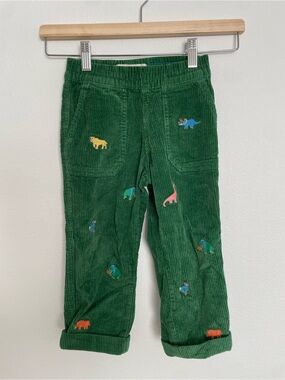 Mini Boden Embroidered Dino Corduroy Lants Size 3-4Y